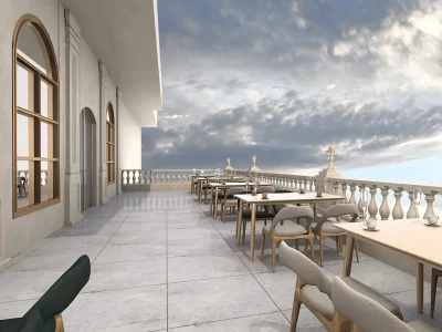 کافی شاپ و فست فود با ویو شهری